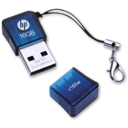 Pen Drive HP 165w 16GB Blue Icon 256x256 png